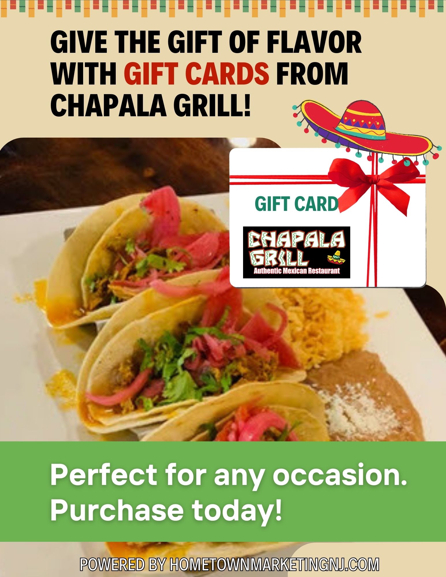 gift card chapala grill general